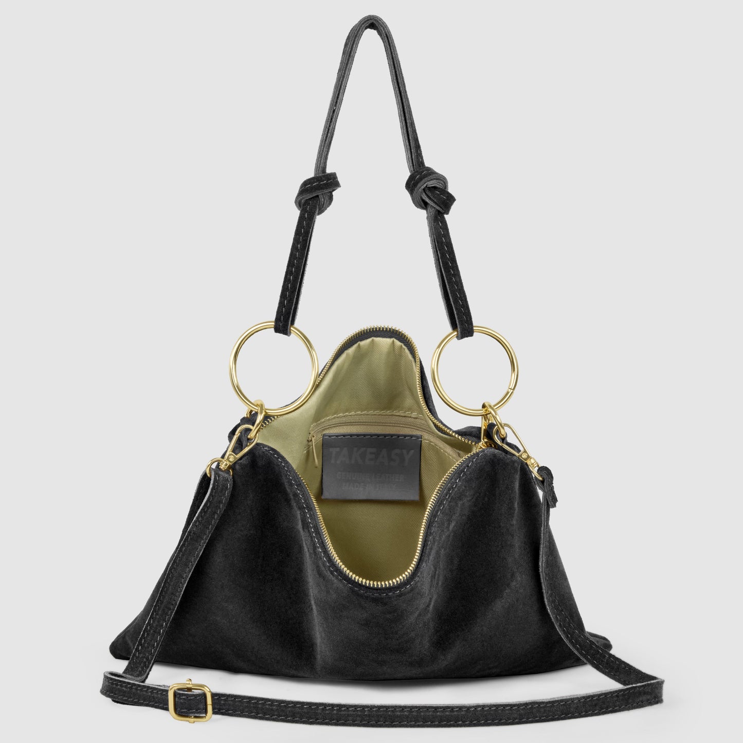 Italian Genuine Suede Shoulder Bag 171551 TAKEASY