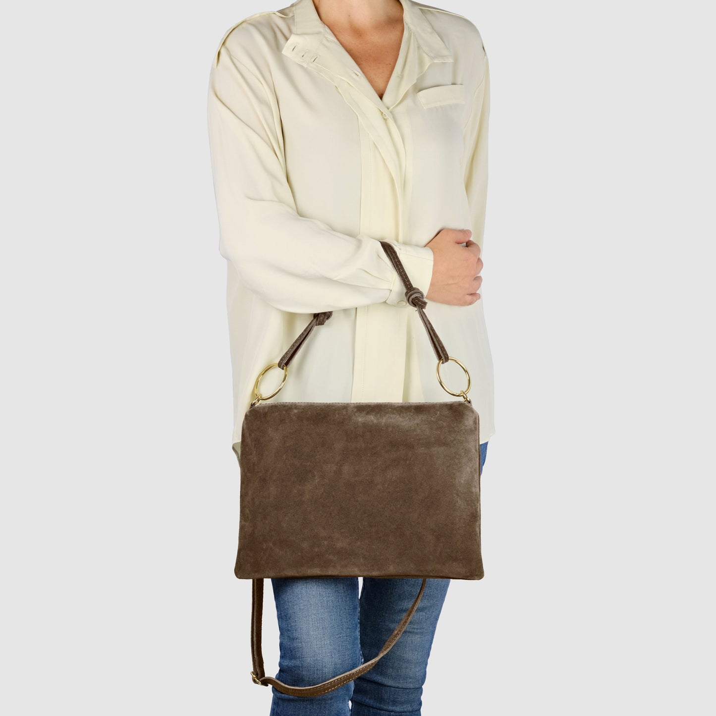 Italian Genuine Suede Shoulder Bag 171551 TAKEASY