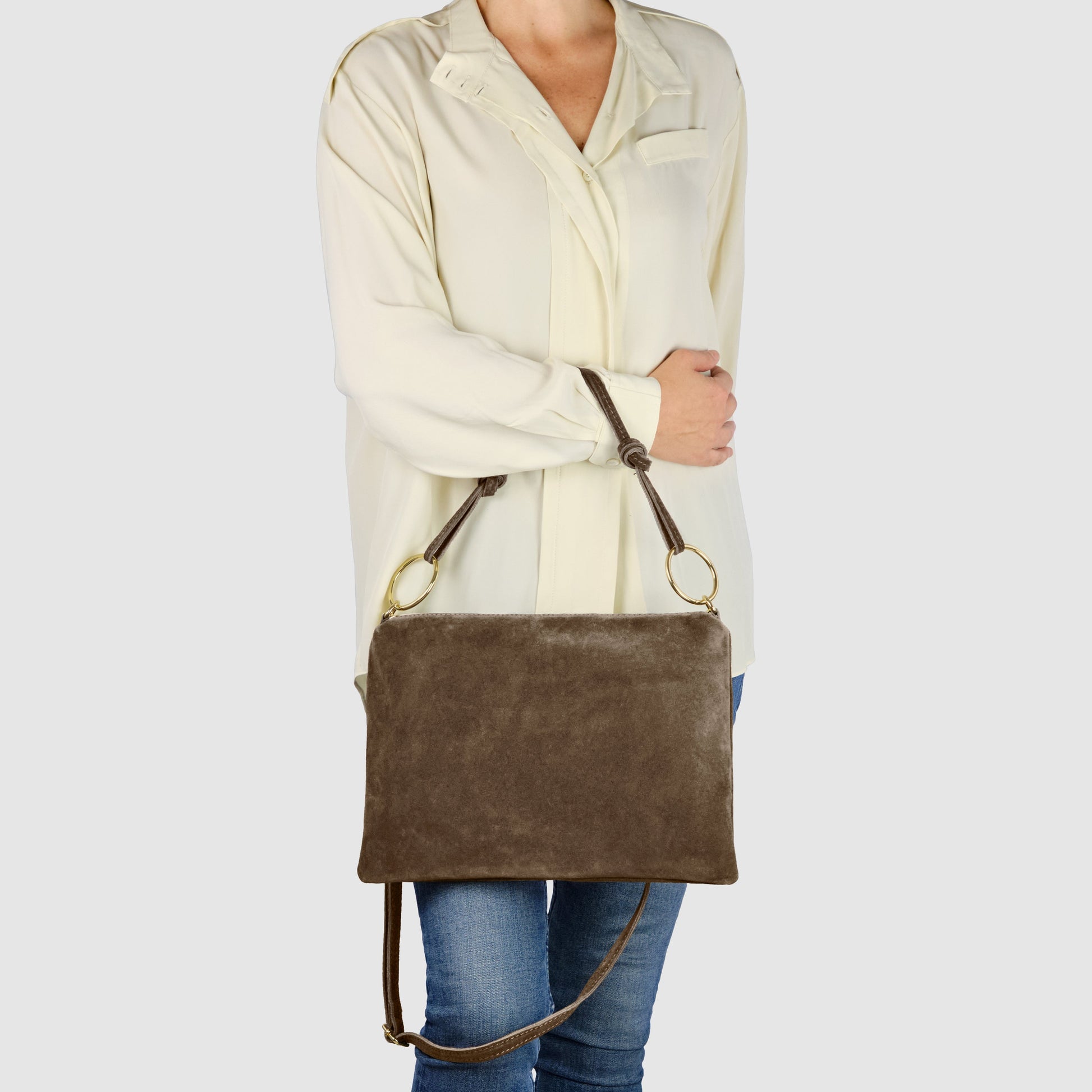 Italian Genuine Suede Shoulder Bag 171551 TAKEASY