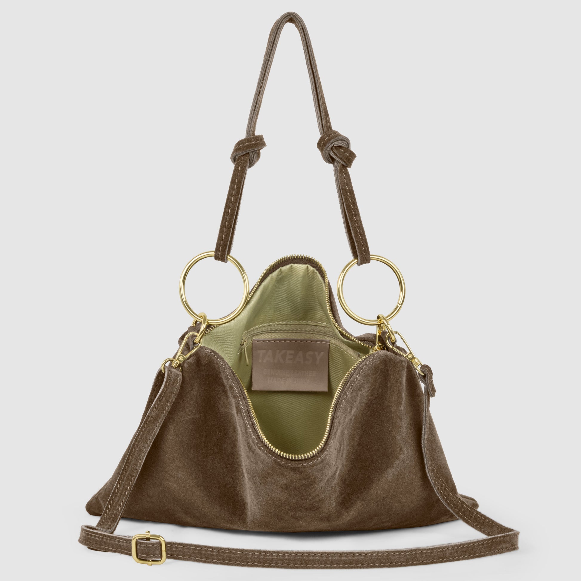 Italian Genuine Suede Shoulder Bag 171551 TAKEASY