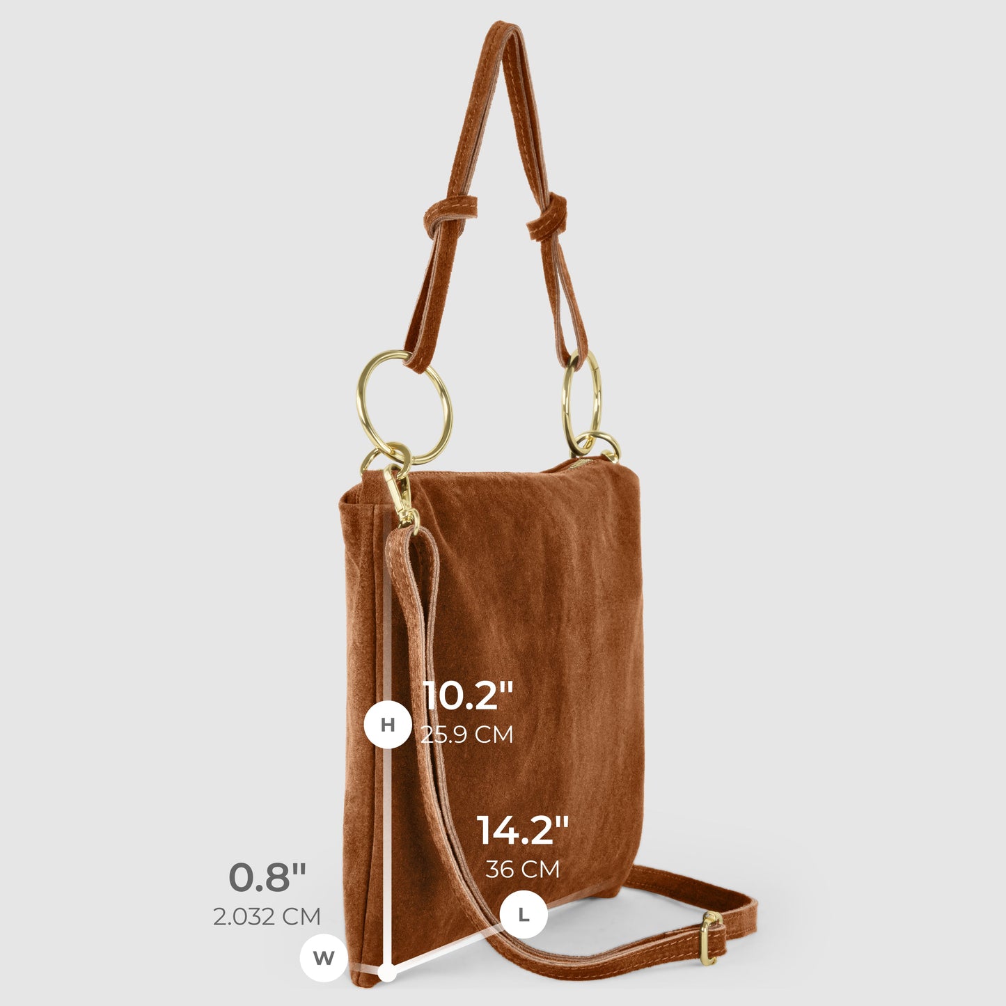 Italian Genuine Suede Shoulder Bag 171551 TAKEASY
