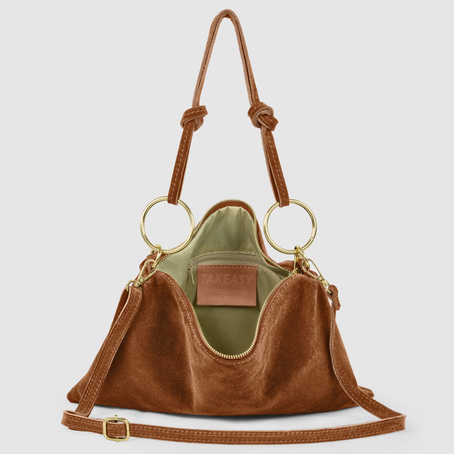 Italian Genuine Suede Shoulder Bag 171551 TAKEASY
