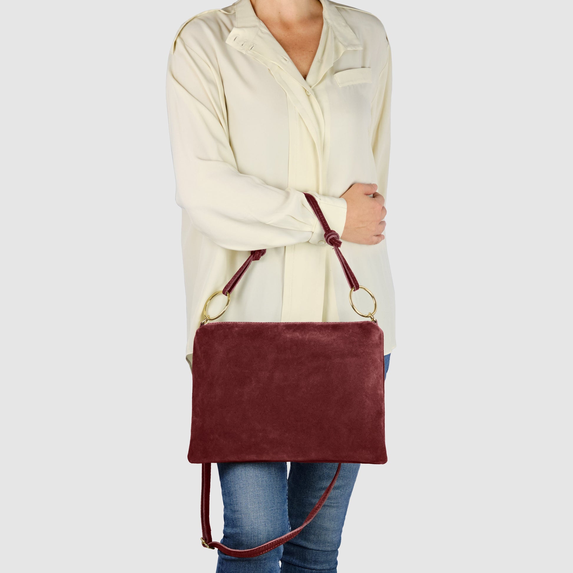 Italian Genuine Suede Shoulder Bag 171551 TAKEASY