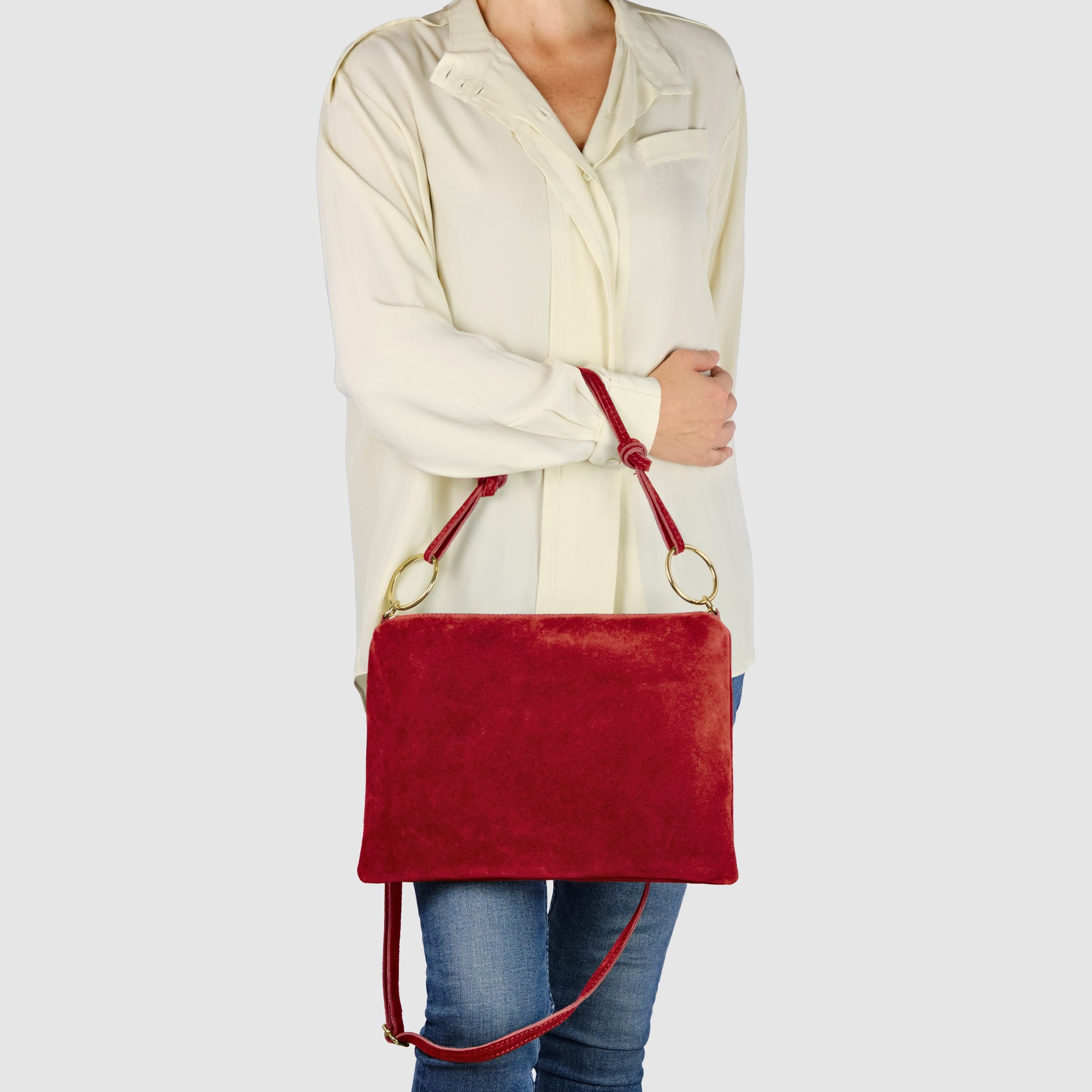 Italian Genuine Suede Shoulder Bag 171551 TAKEASY