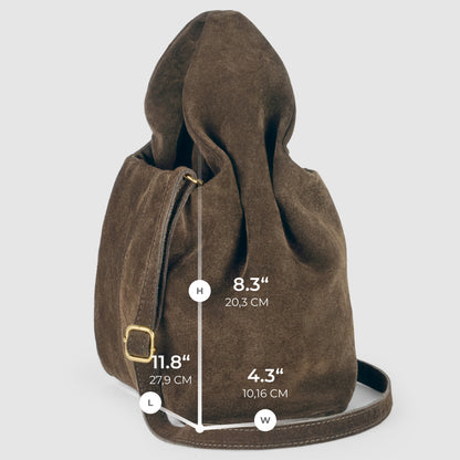 Italian Genuine Suede Shoulder Bag 312940 TAKEASY