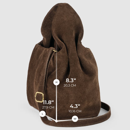 Italian Genuine Suede Shoulder Bag 312940 TAKEASY
