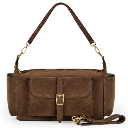 Italian Genuine Suede Shoulder Bag 323040 TAKEASY