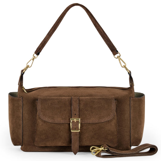 Italian Genuine Suede Shoulder Bag 323040 TAKEASY
