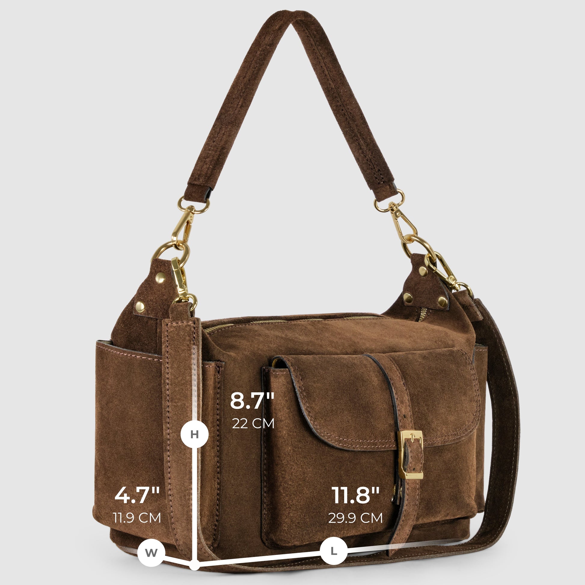 Italian Genuine Suede Shoulder Bag 323040 TAKEASY