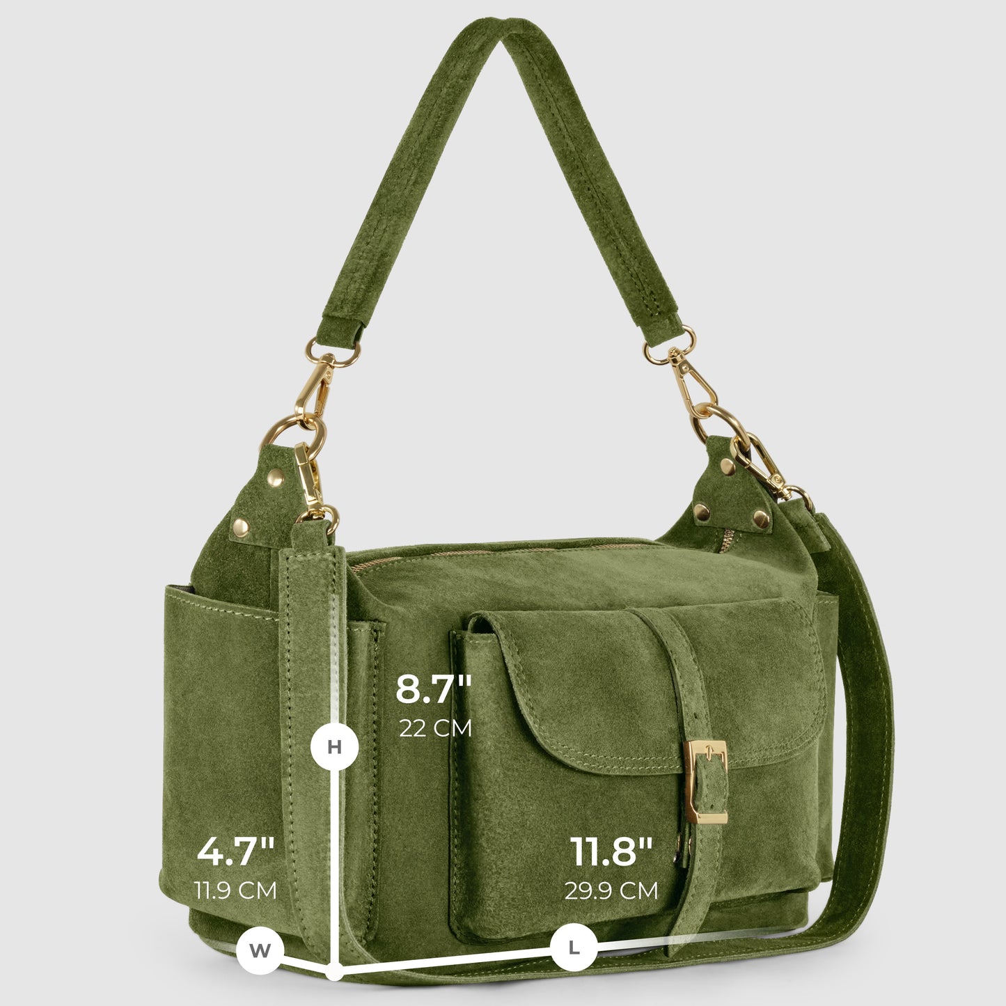 Italian Genuine Suede Shoulder Bag 323040 TAKEASY
