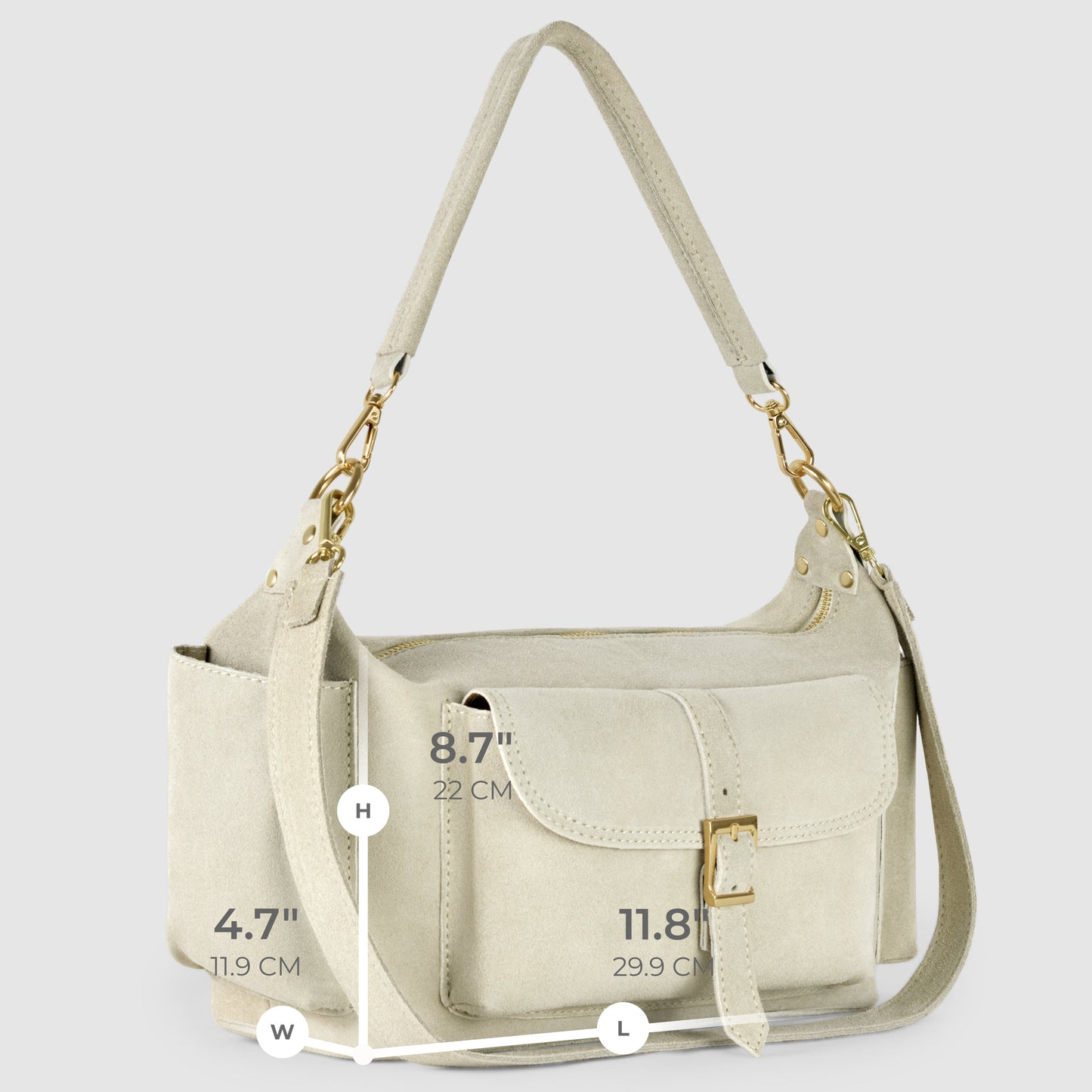 Italian Genuine Suede Shoulder Bag 323040 TAKEASY