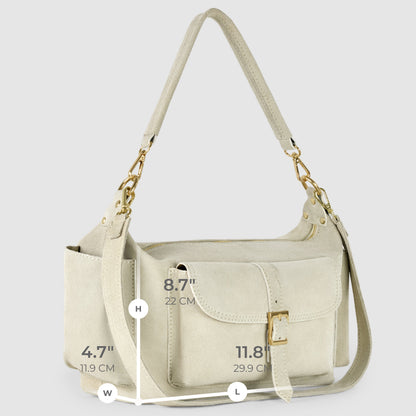 Italian Genuine Suede Shoulder Bag 323040 TAKEASY
