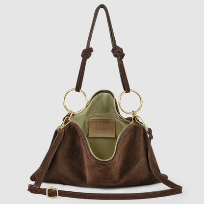 Italian Genuine Suede Shoulder Bag 171551 TAKEASY
