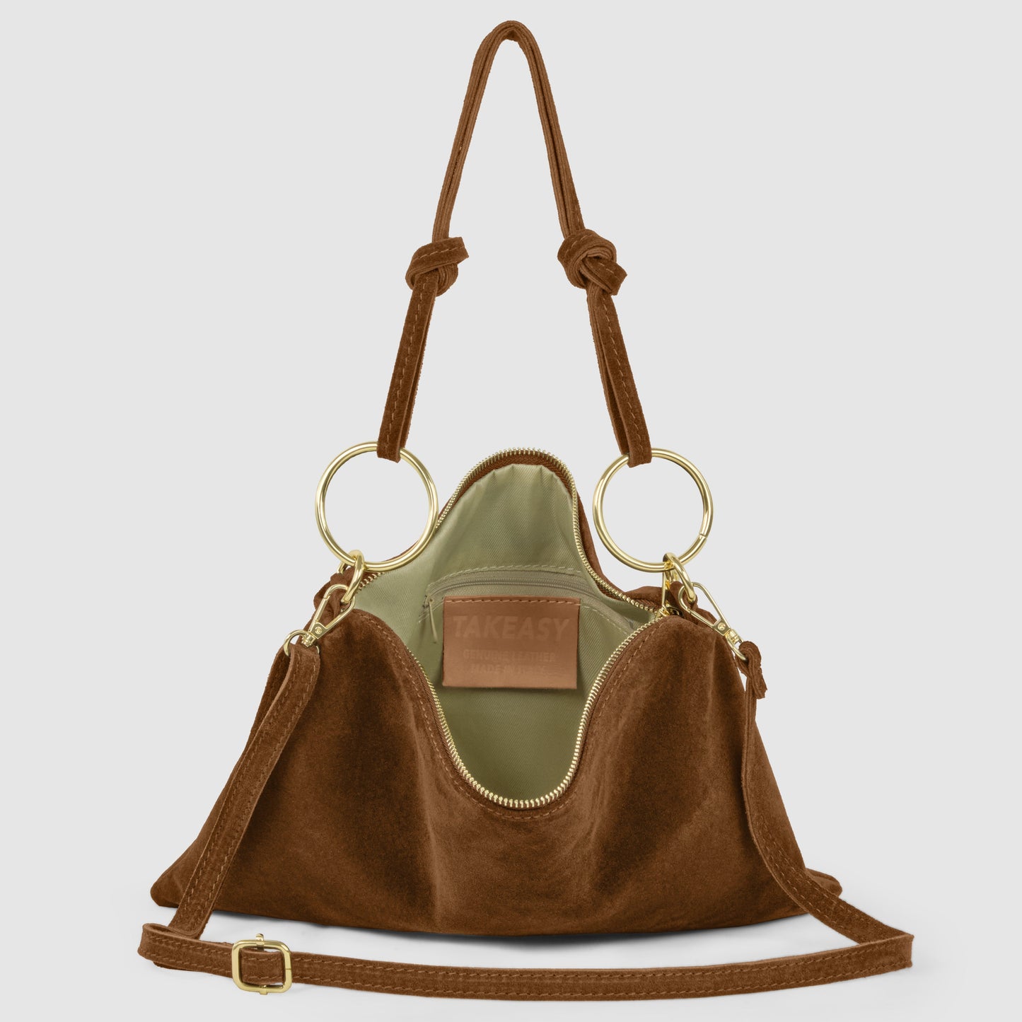 Italian Genuine Suede Shoulder Bag 171551 TAKEASY