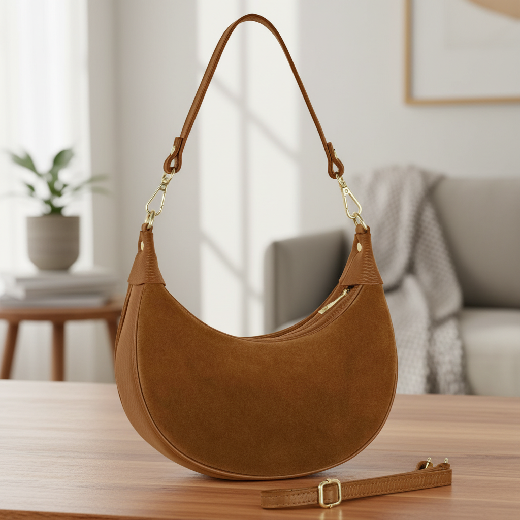 Italian Genuine Suede Shoulder Bag 222024 TAKEASY