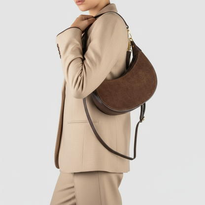 Italian Genuine Suede Shoulder Bag 222024 TAKEASY