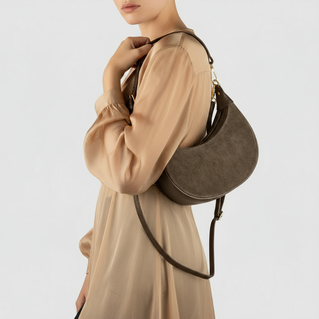 Italian Genuine Suede Shoulder Bag 222024 TAKEASY
