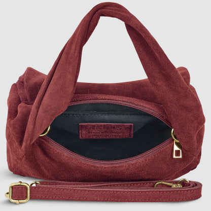 Italian Genuine Suede Top-Handle Bag 262495 TAKEASY