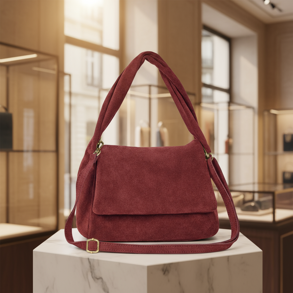 Italian Genuine Suede Top-Handle Bag 262495 TAKEASY