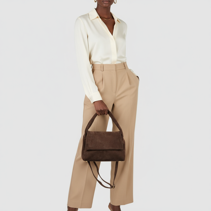 Italian Genuine Suede Top-Handle Bag 262495 TAKEASY