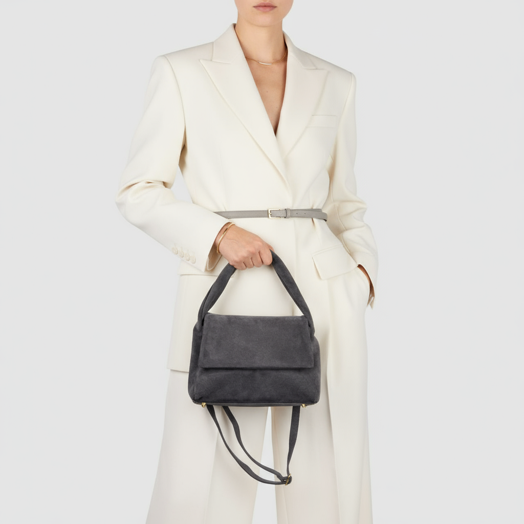 Italian Genuine Suede Top-Handle Bag 262495 TAKEASY