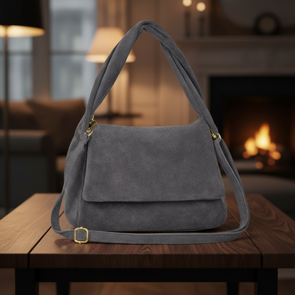 Italian Genuine Suede Top-Handle Bag 262495 TAKEASY
