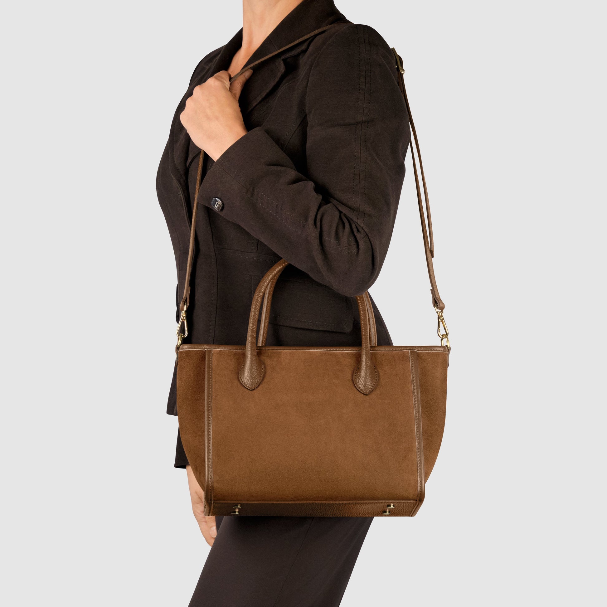 Italian Genuine Suede Top-Handle Bag 292711 TAKEASY