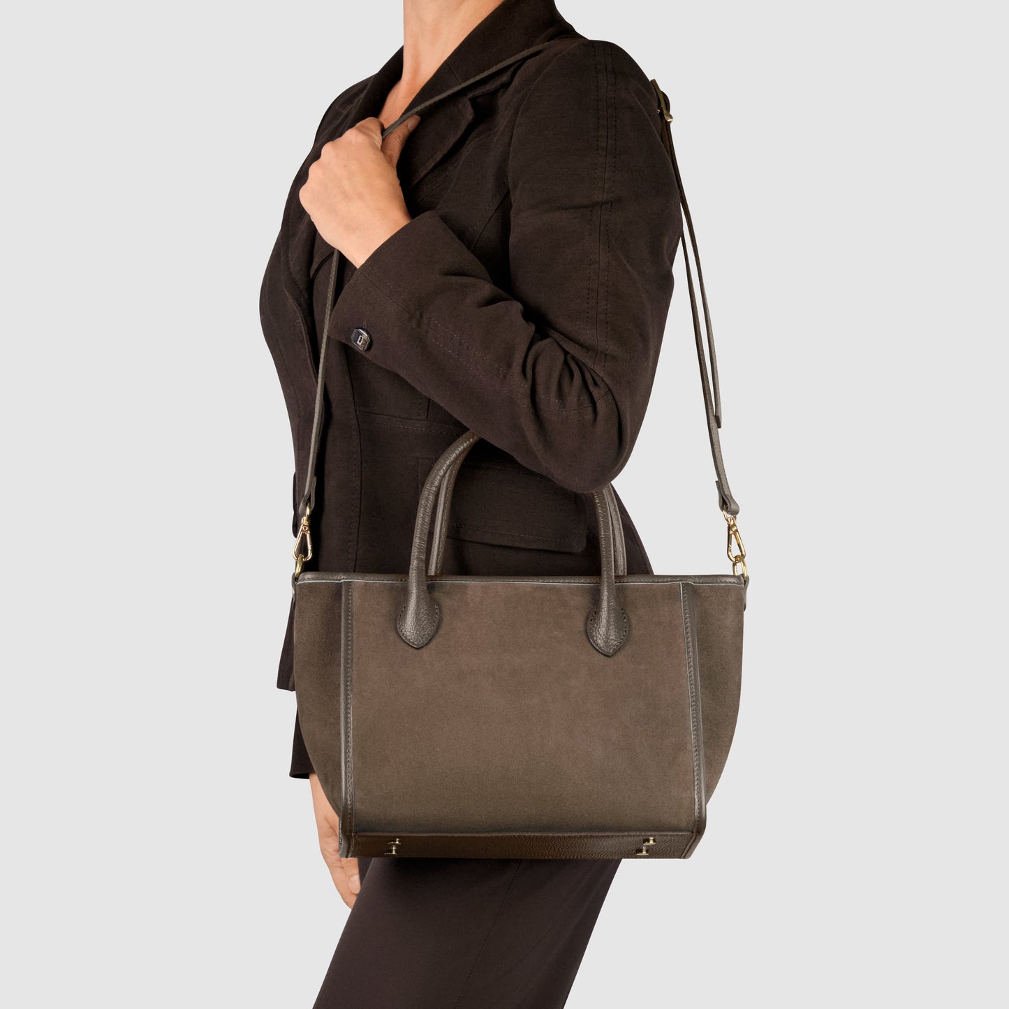 Italian Genuine Suede Top-Handle Bag 292711 TAKEASY