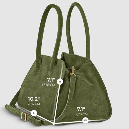 Italian Genuine Suede Top-Handle Bag 302811 TAKEASY