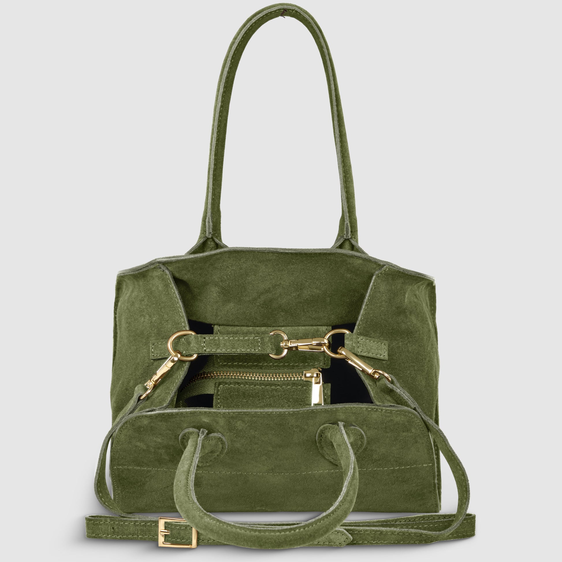 Italian Genuine Suede Top-Handle Bag 302811 TAKEASY
