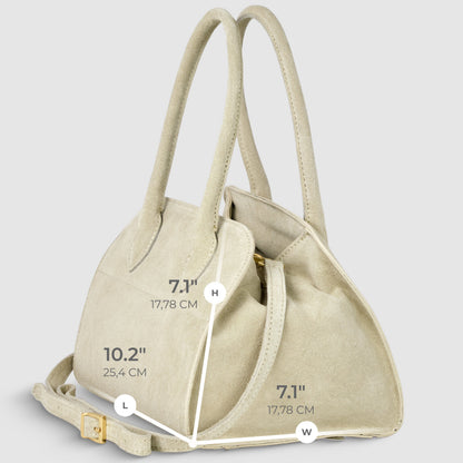 Italian Genuine Suede Top-Handle Bag 302811 TAKEASY