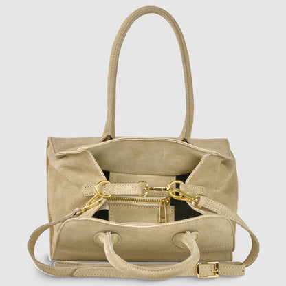Italian Genuine Suede Top-Handle Bag 302811 TAKEASY