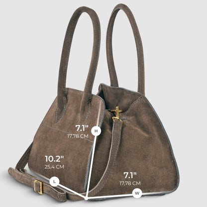 Italian Genuine Suede Top-Handle Bag 302811 TAKEASY