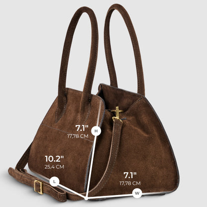 Italian Genuine Suede Top-Handle Bag 302811 TAKEASY
