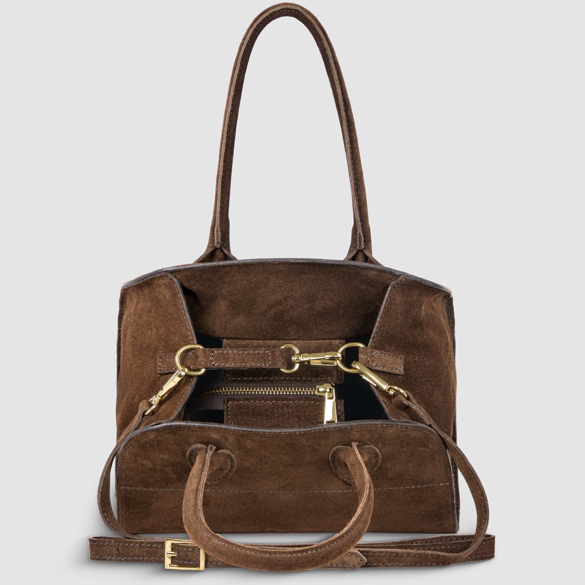 Italian Genuine Suede Top-Handle Bag 302811 TAKEASY