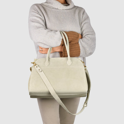 Italian Genuine Suede Top-Handle Bag 413912 TAKEASY