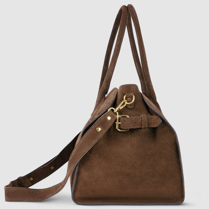 Italian Genuine Suede Top-Handle Bag 413912 TAKEASY