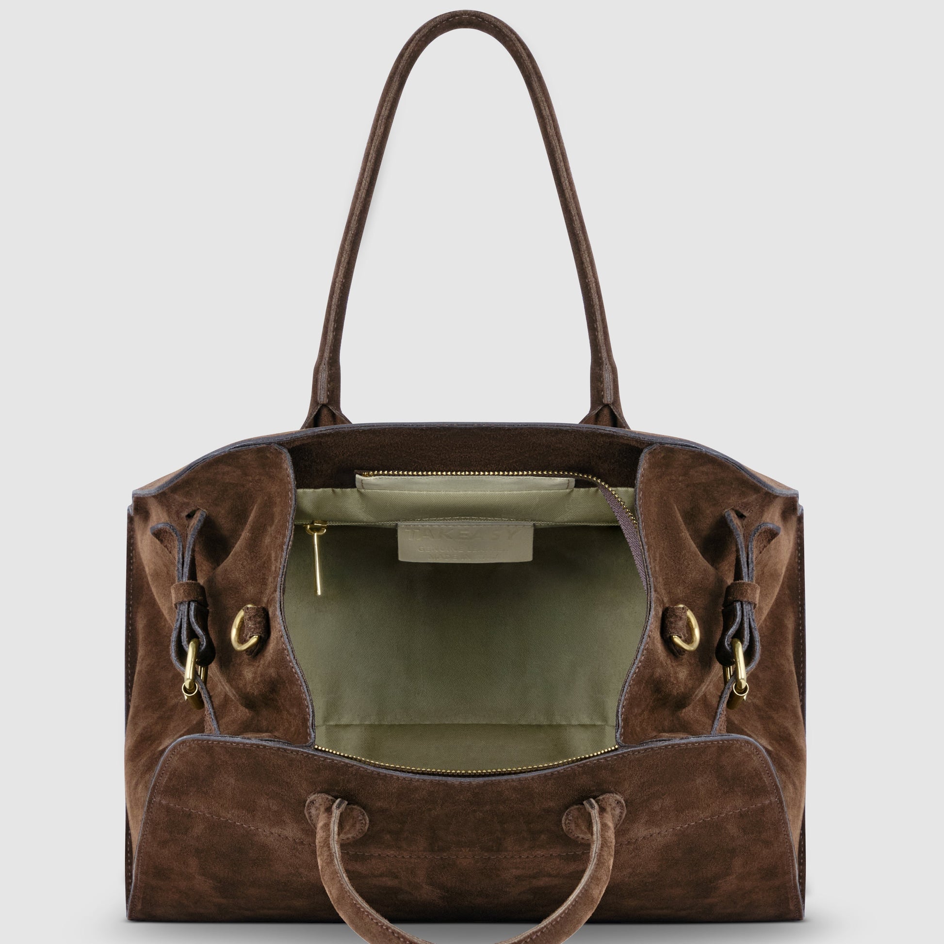 Italian Genuine Suede Top-Handle Bag 413912 TAKEASY