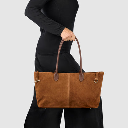 Italian Genuine Suede Satchel Bag 242235 TAKEASY