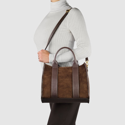 Italian Genuine Suede Tote Bag 282611 TAKEASY