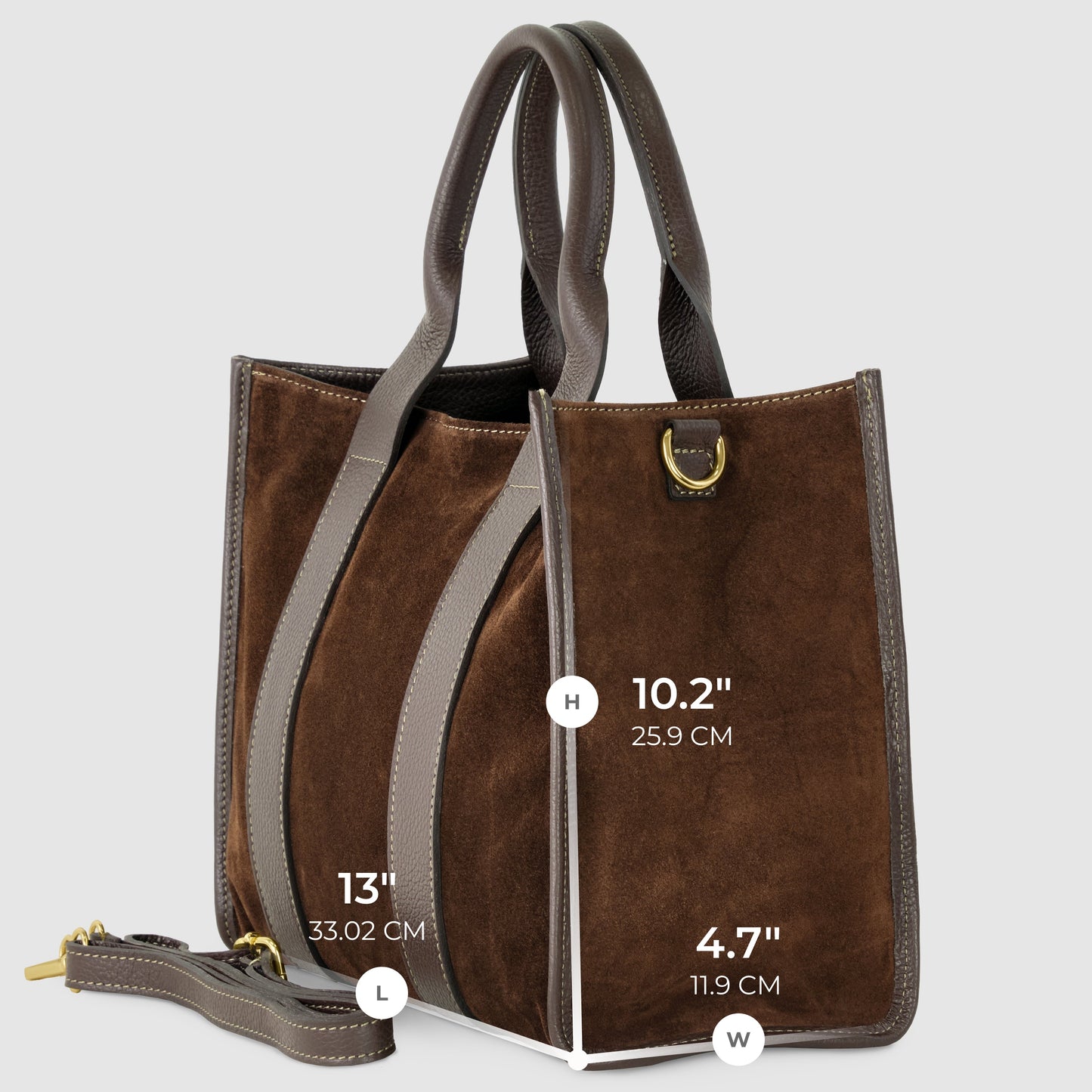 Italian Genuine Suede Tote Bag 282611 TAKEASY