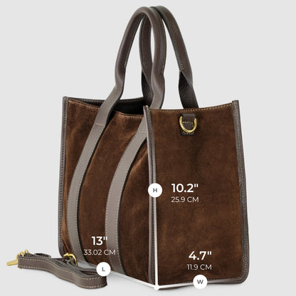 Italian Genuine Suede Tote Bag 282611 TAKEASY