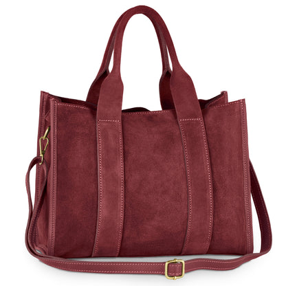 Italian Genuine Suede Tote Bag 282611 TAKEASY