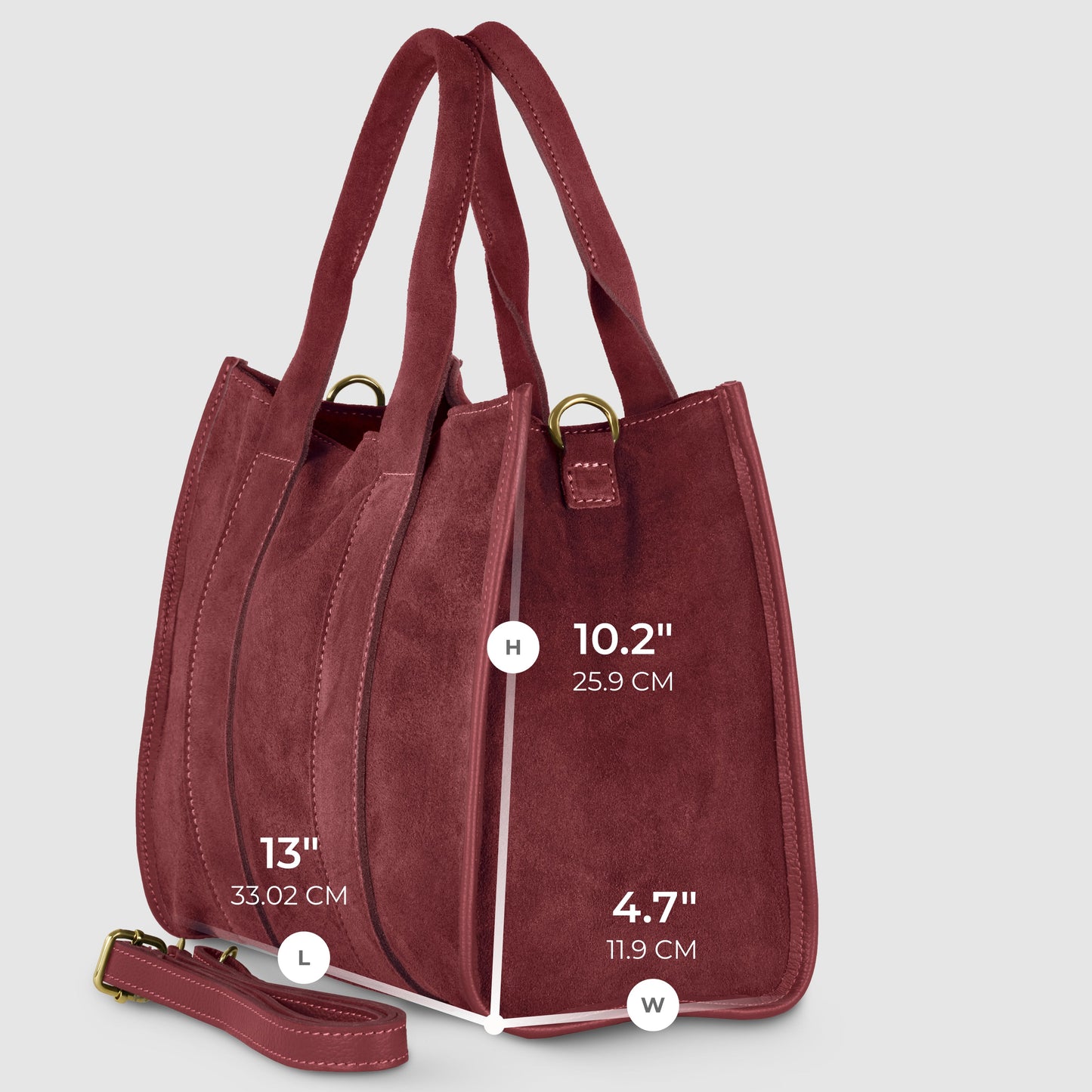Italian Genuine Suede Tote Bag 282611 TAKEASY