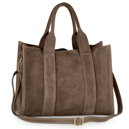 Italian Genuine Suede Tote Bag 282611 TAKEASY