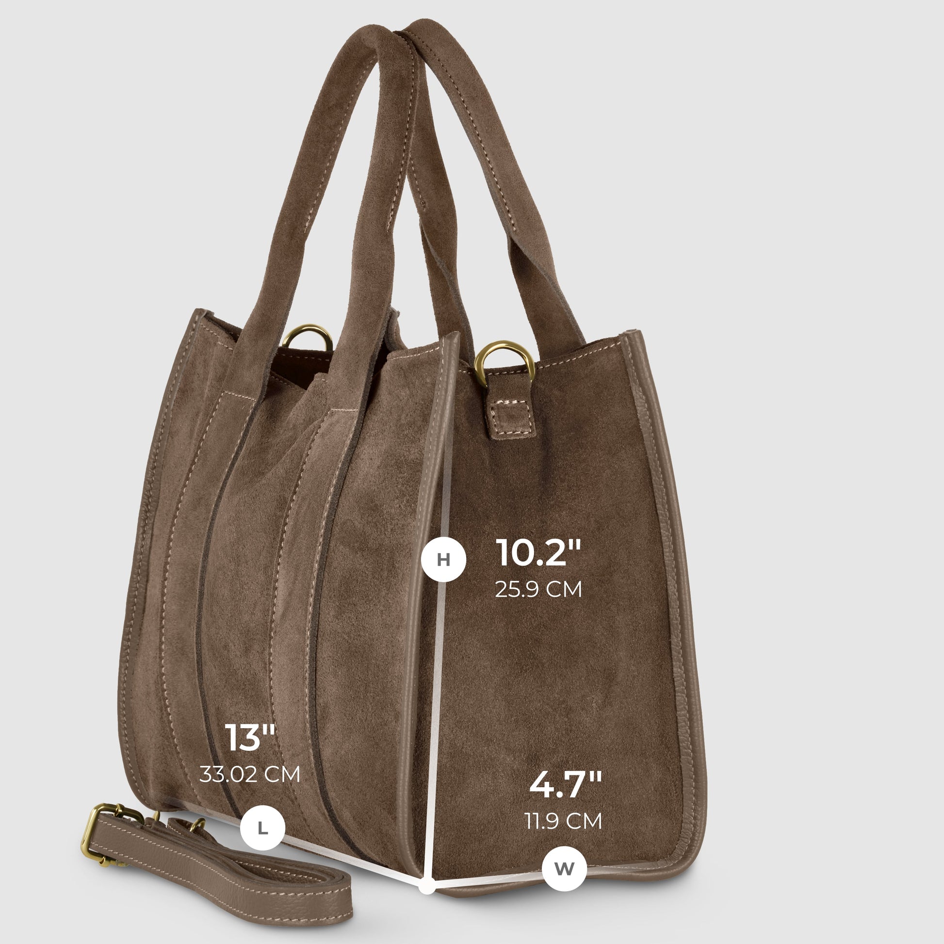 Italian Genuine Suede Tote Bag 282611 TAKEASY
