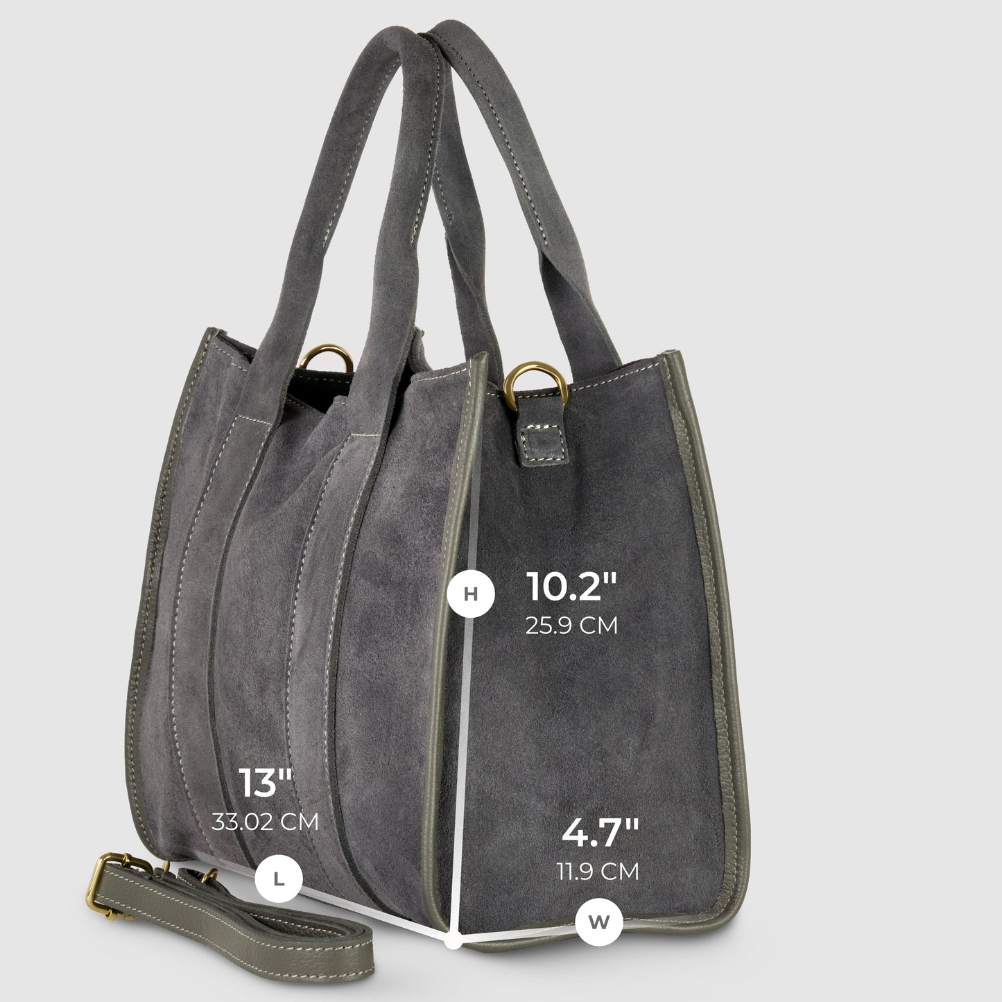 Italian Genuine Suede Tote Bag 282611 TAKEASY