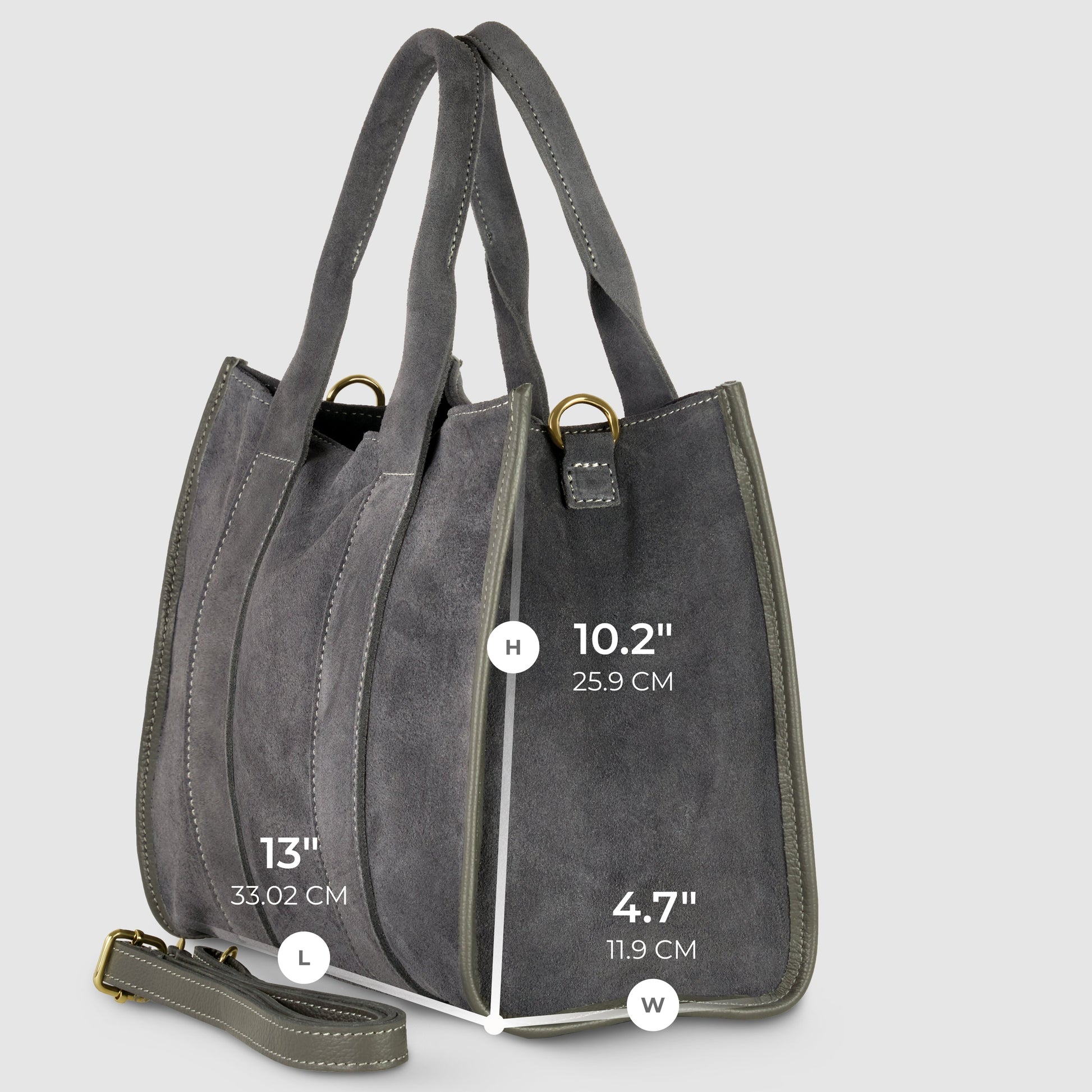 Italian Genuine Suede Tote Bag 282611 TAKEASY
