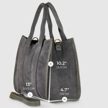 Italian Genuine Suede Tote Bag 282611 TAKEASY
