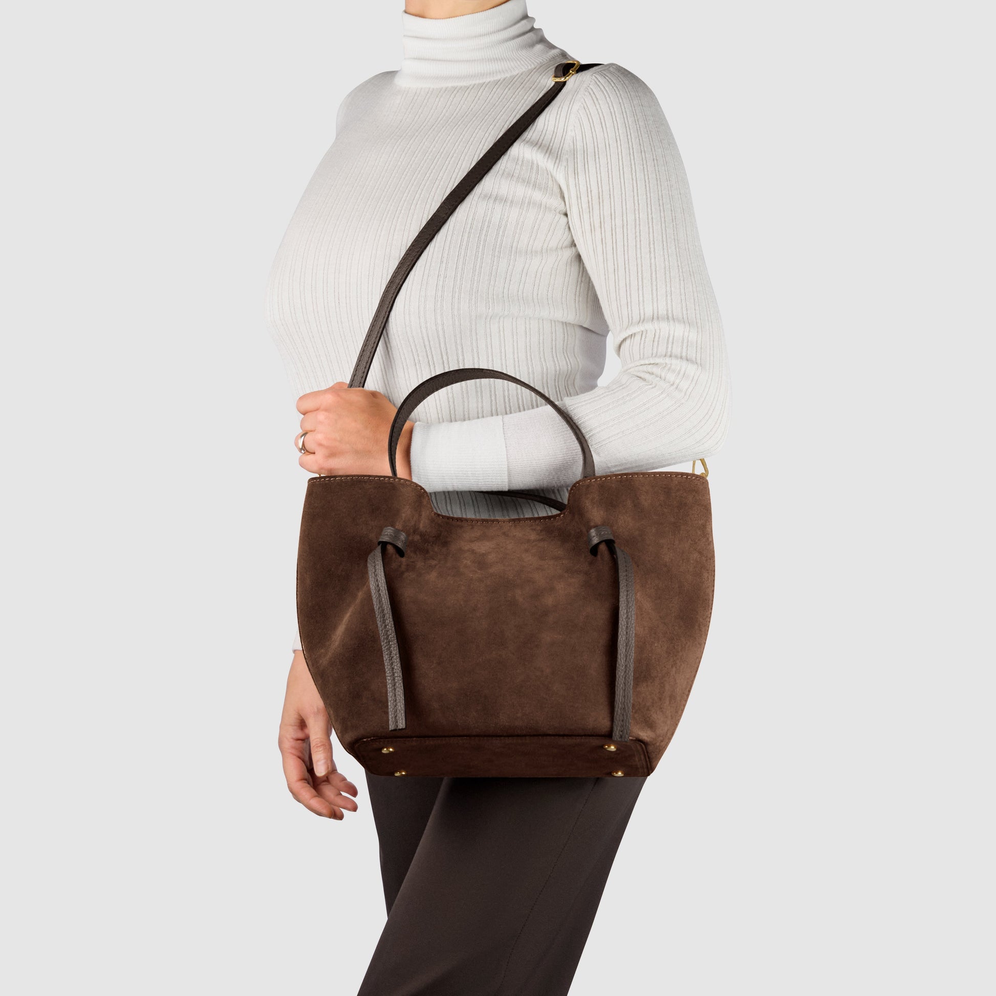 Italian Genuine Suede Tote Bag 292730 TAKEASY